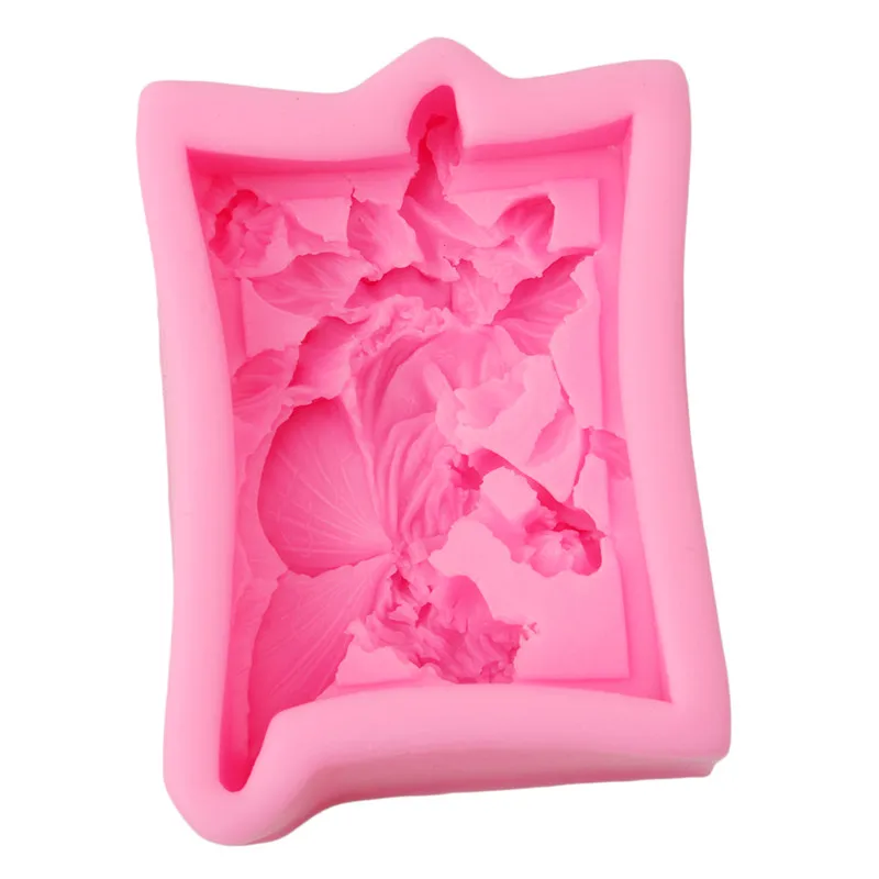 Ангел запах Цветок Силиконовые Fondant (сахарная) Мыло 3D форма для торта капкейков