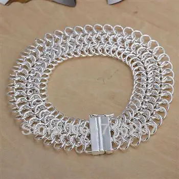 H005 Бесплатная доставка серебряный браслет Модный Ювелирный Браслет большой