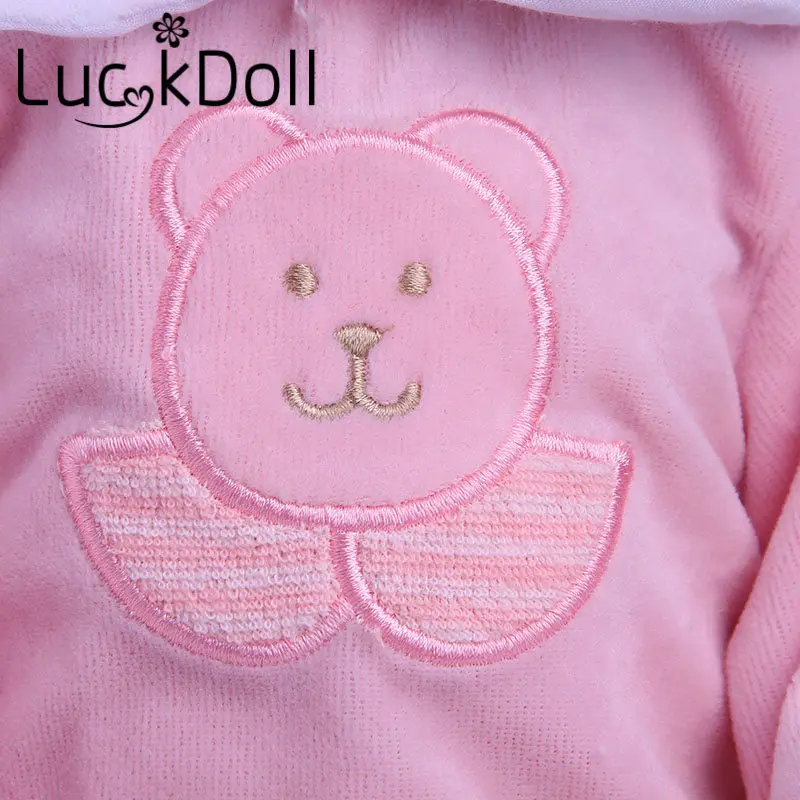 Костюм с принтом розового медведя LUCKDOLL 18 дюймов американская кукла 43 см