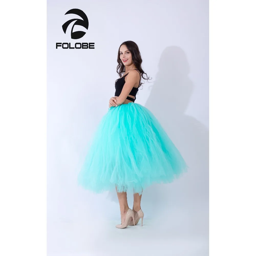 FOLOBE зеленый винтажный светильник 80 см тюль юбка пачка макси длинные юбки женские