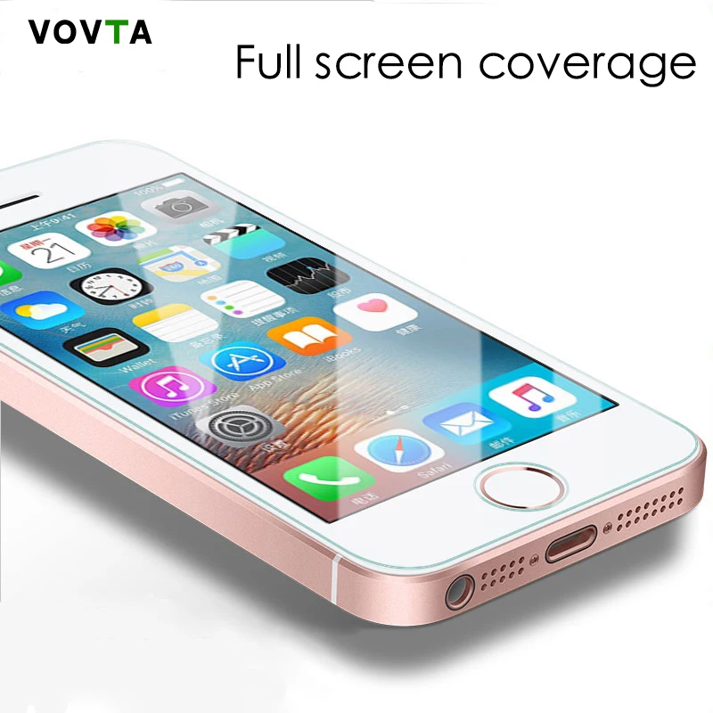 VOVTA 0 26 мм закаленное стекло для iphone 5s 6 6s 7 защитная пленка 9 H Премиум протектор