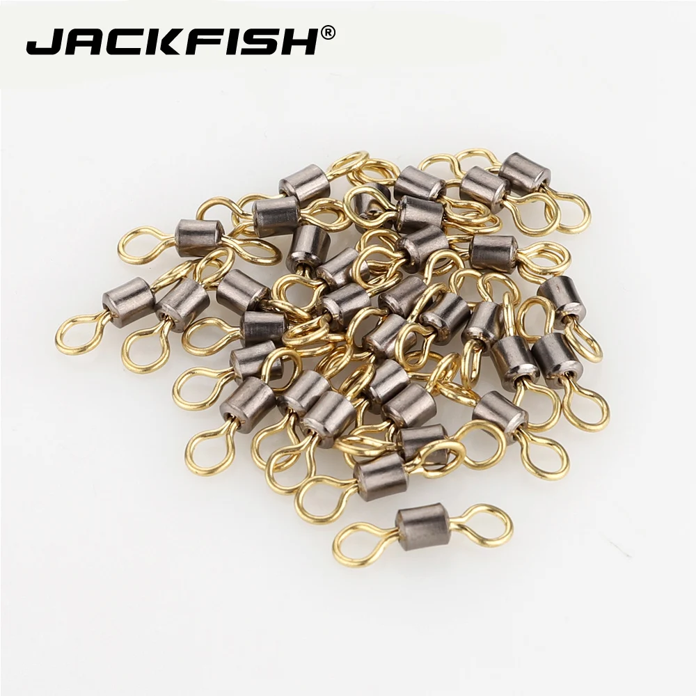 JACKFISH рыболовный соединитель медный Поворотный шарнир 50 шт./лот цветной 8 слов