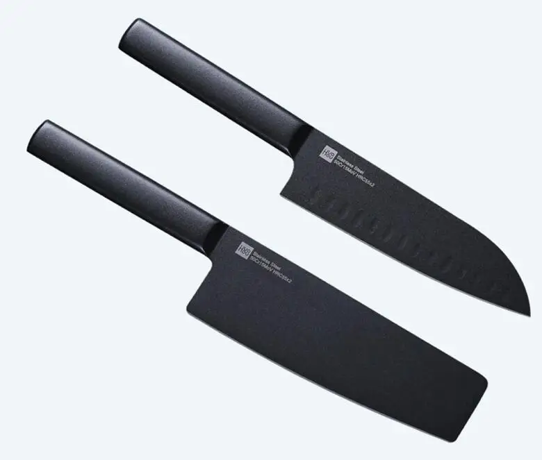1 set Кухонный нож Xiaomi Huohou, нож из нержавеющей стали, набор кухонных ножей 7 дюймов, материал 50Cr15MoV HRC 55 для семейного подарка - Цвет: 1 set