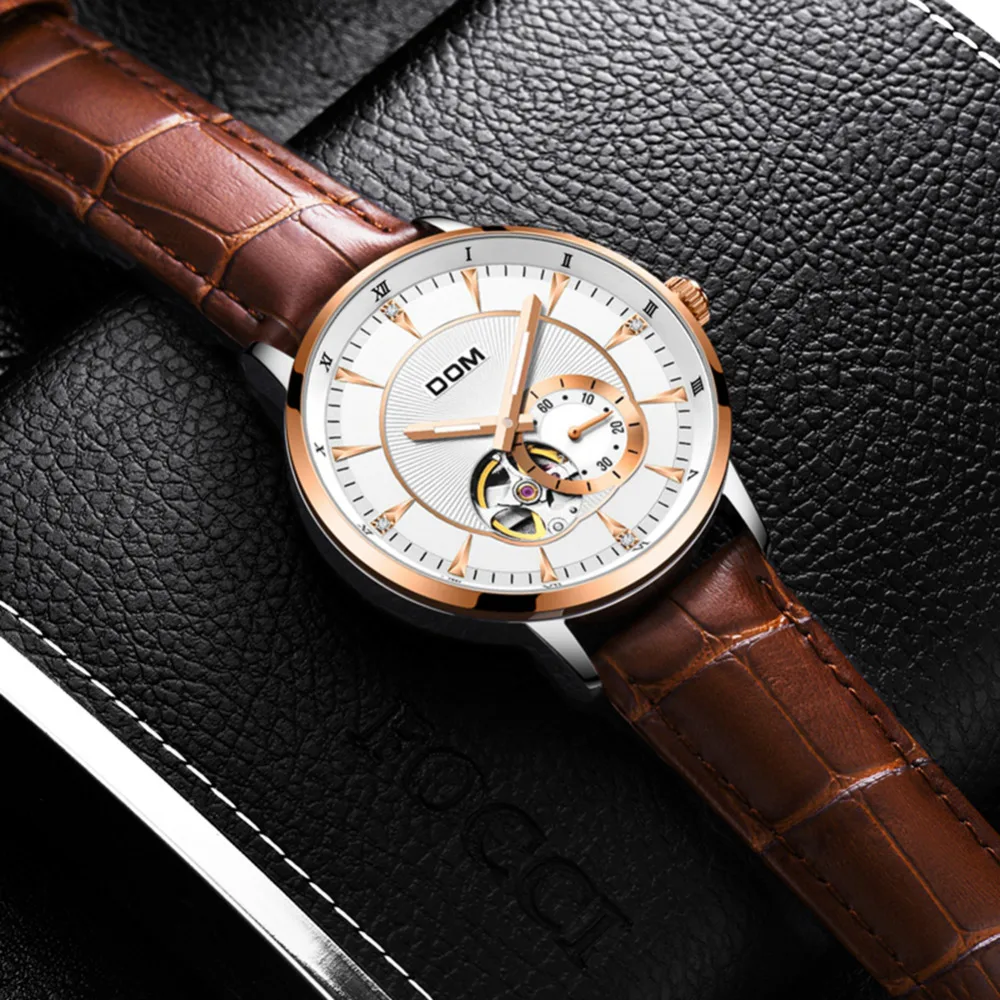 DOM автоматические механические часы для мужчин Japaness Movement Tourbillion мужские люксовый