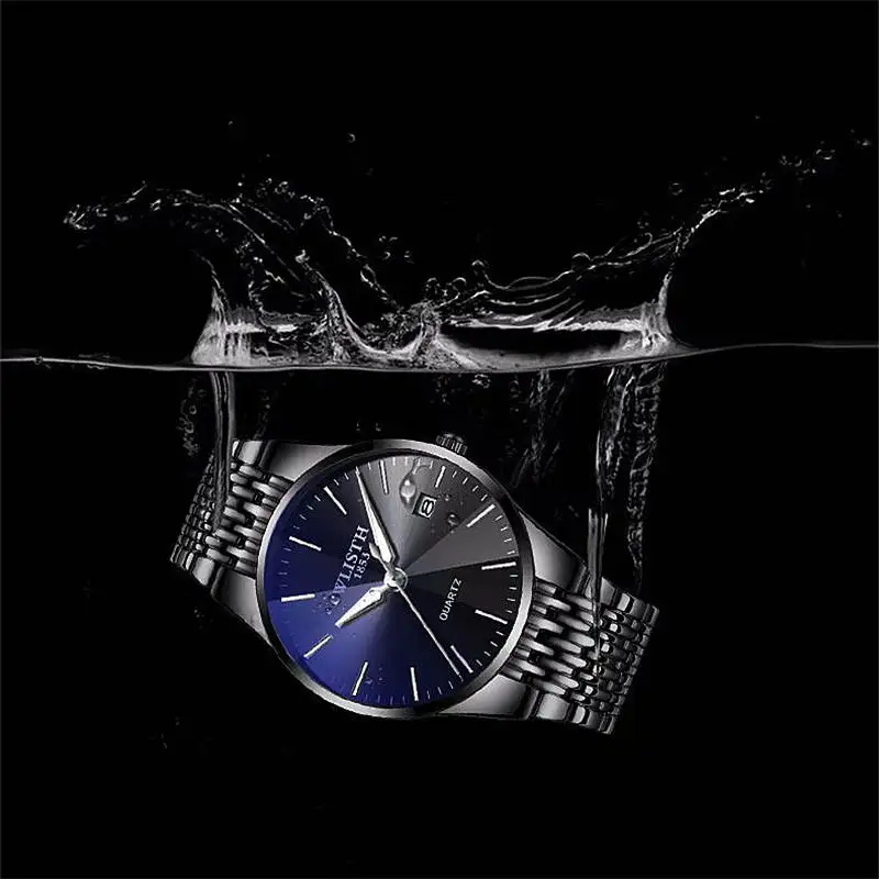 Wlisth бренд класса люкс Для мужчин кварцевые часы Водонепроницаемый ультра тонкий