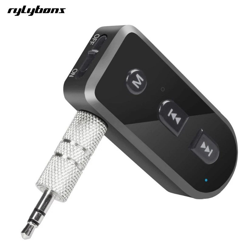 Rylybons беспроводной автомобильный Bluetooth Aux приемник адаптер Handsfree Kit Поддержка IOS SIRI