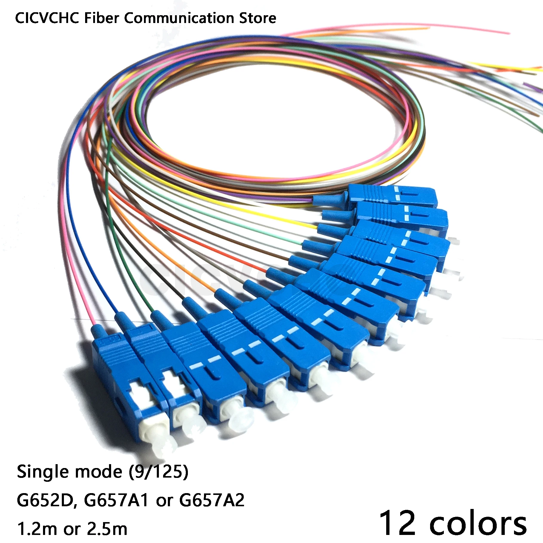 12 цветов SC/UPC Пигтейл SM(9/125) G652D G657A1 оптоволоконное волокно с технологией и (г.)|fiber