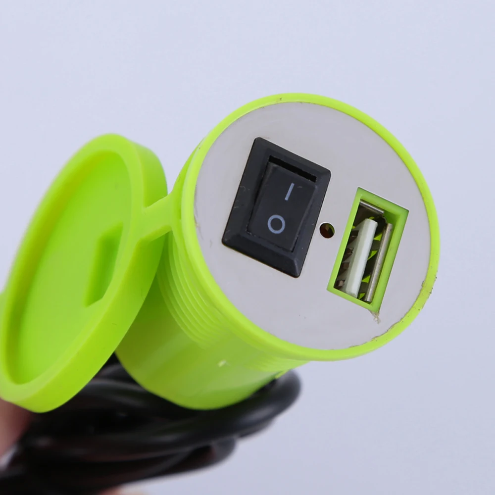 Водонепроницаемый мотоцикл руль зарядное устройство 12 в USB зарядное гнездо питания 2.5A Быстрая зарядка переключатель питания для телефона gps MP4 плеер