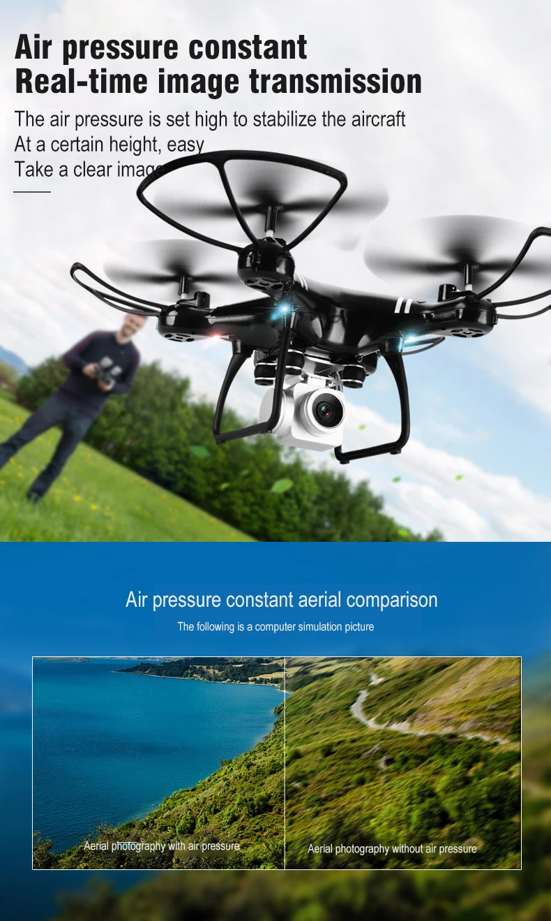 Радиоуправляемый вертолет Дрон с камерой HD 720 P/1080 P wifi FPV селфи дроны Профессиональный складной Радиоуправляемый квадрокоптер 20 минут работы от батареи