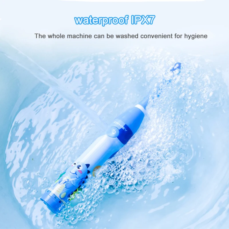 Children Electric Toothbrush USB Charge Ultrasonic Rechargeable Smart Timer Sonic Tooth Brush Soft Bristle for kids | Бытовая техника