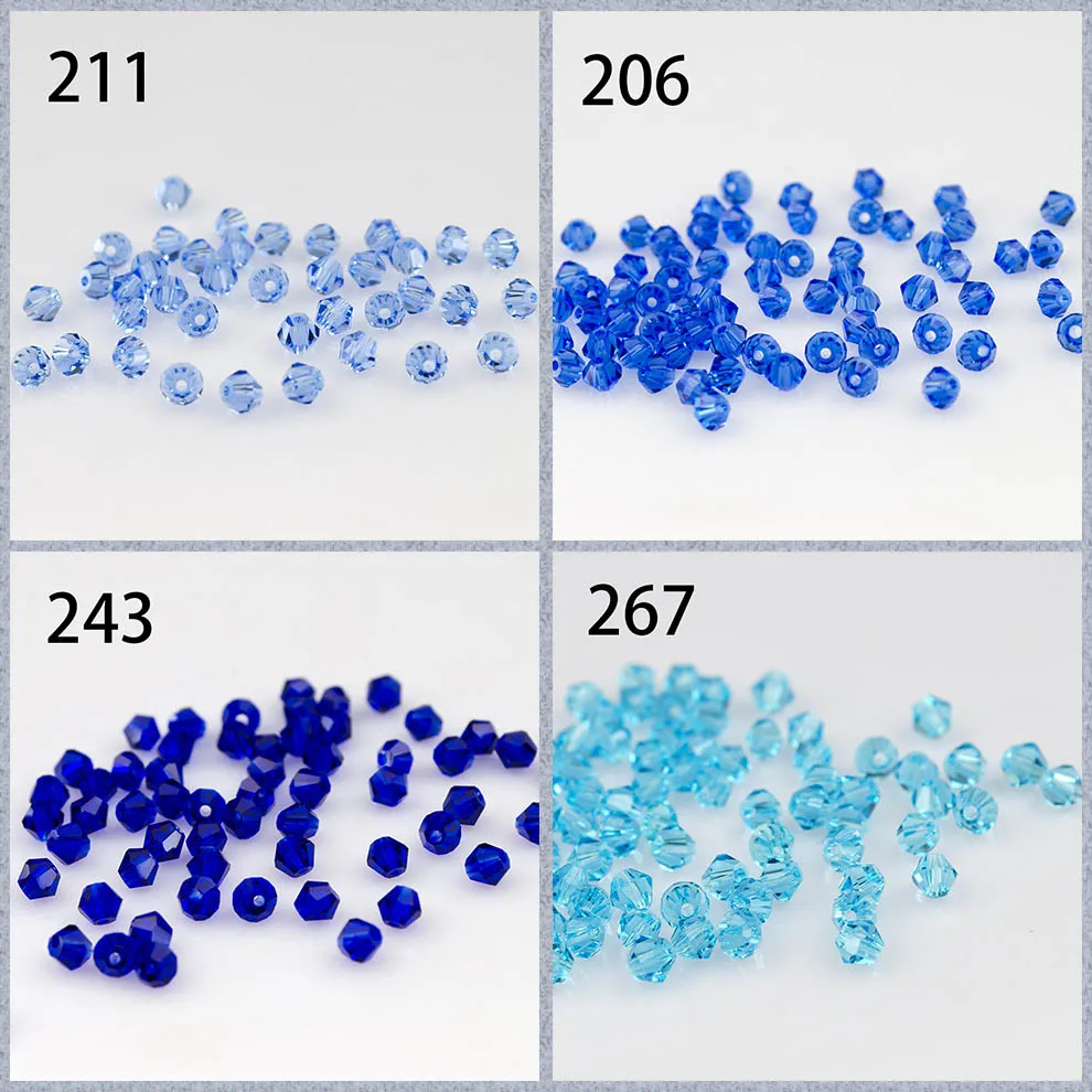 Торговля хрусталь, класс AAA бусины 100 шт/партия 4 мм Bicone Beads 5328/5301 Шарм свободные бусины для одежды «сделай сам»
