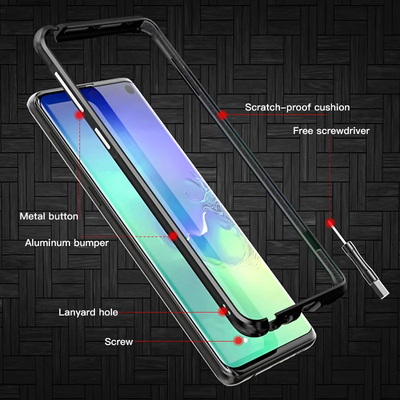 Изогнутый металлический чехол-бампер LUPHIE для samsung Galaxy S10 Plus S10e, алюминиевый бампер для samsung S10 Plus S10e, роскошный чехол s