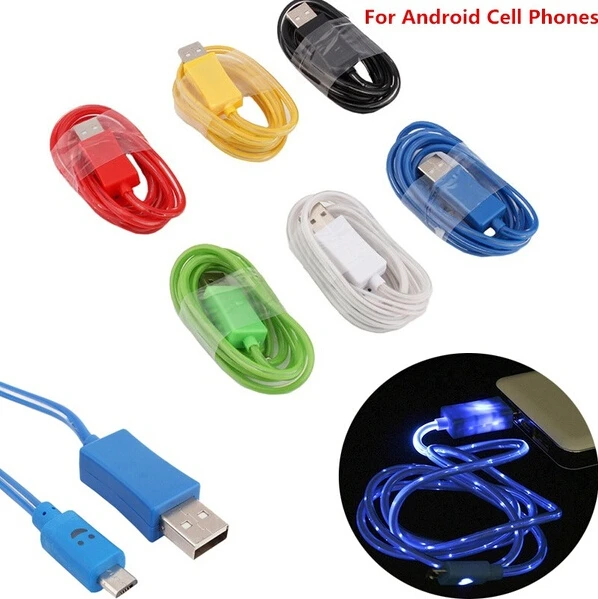 Новый Micro Light Up USB кабель для зарядки и синхронизации данных сотовых телефонов