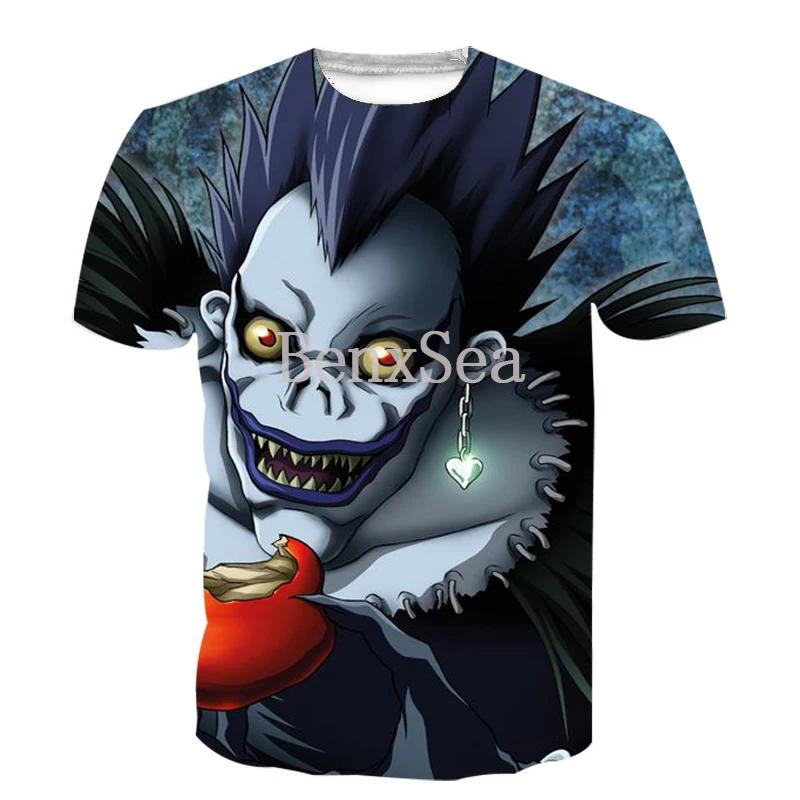 Футболка с принтом Dead Note Ryuk для женщин и мужчин 3d футболка летняя одежда Топы Harajuku