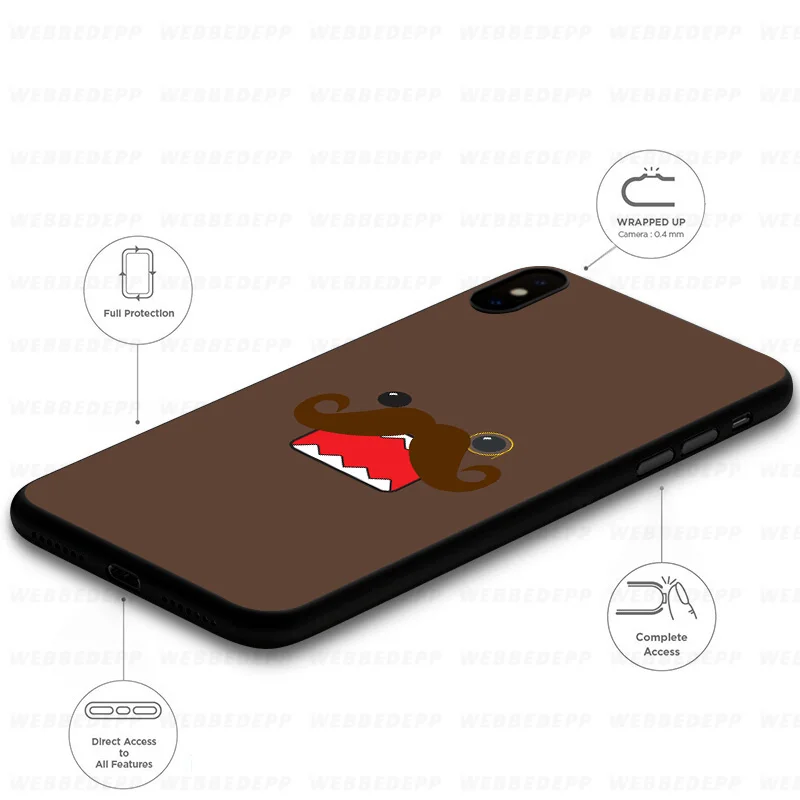WEBBEDEPP простой Domo Kun аниме Мягкий силиконовый чехол для iPhone 11 Pro Xr Xs Max X или 10 8 7 6 6S Plus