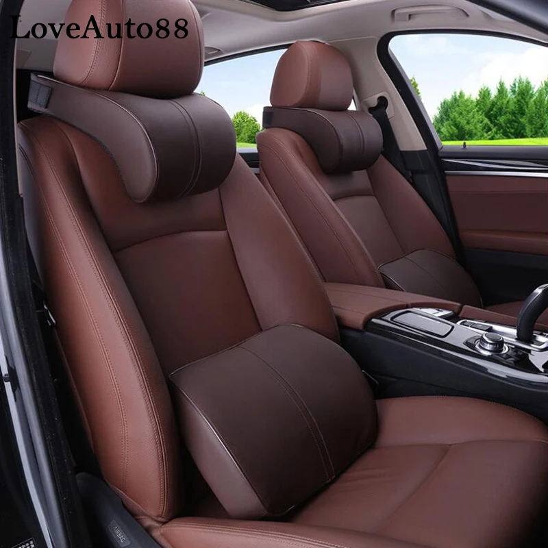 Для Toyota RAV4 RAV 4 2019 2020 2021 из искусственной кожи авто подушка для шеи пены памяти