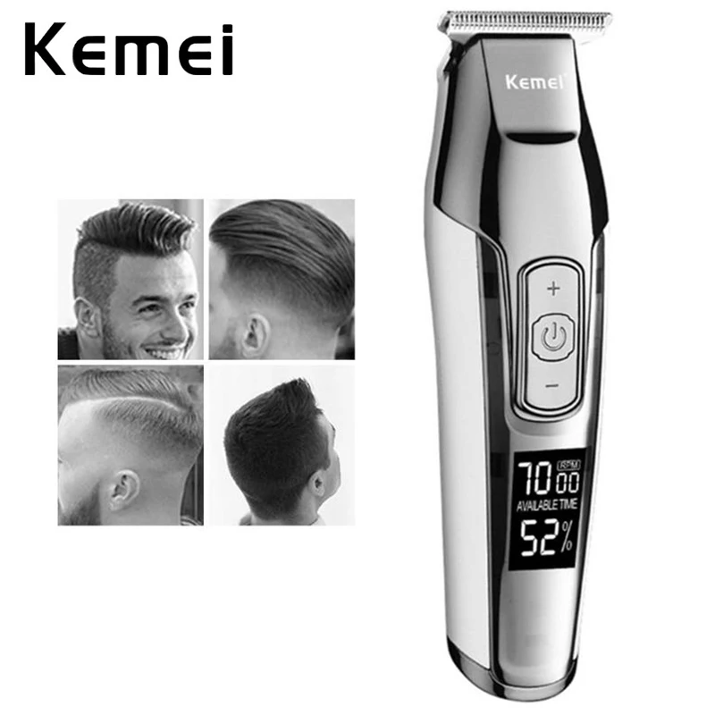 

Kemei Barber Hair Clipper LCD Display Baldheaded Beard Hair Trimmer for Men DIY Cutter Hairdressing Electric Haircut Machine