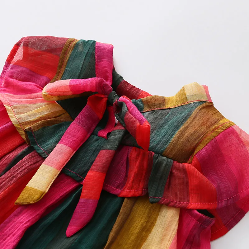 Детская блузка с радужной куклой для девочек рубашка Новинка лета 2018 детский