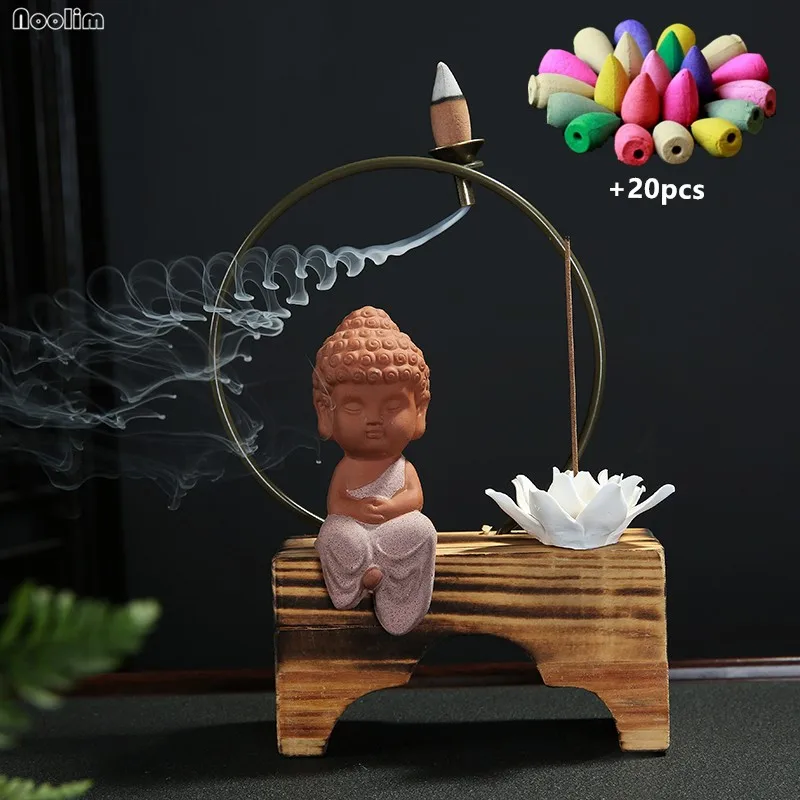 Zen керамический обратный поток благовония горелка сандалового дерева маленькие