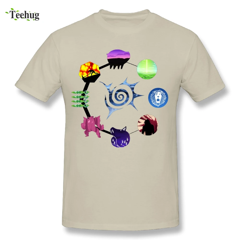 

Новинка Для Мужчин's семь смертных грехов»; Персонаж значки Футболка Стильный уличная хлопковая размера плюс футболка