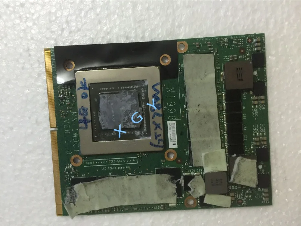 Для MSI MS-16F3 16F4 1763 GT60 GT70 GT72 GE72 серии MS-1W0C1 N14E-GTX-A2 GXT780M Графика доска 100% работают