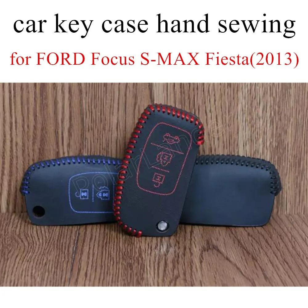 Только красный подходит для FORD Focus SMAX Fiesta(2013) чехол автомобильных ключей Ручное