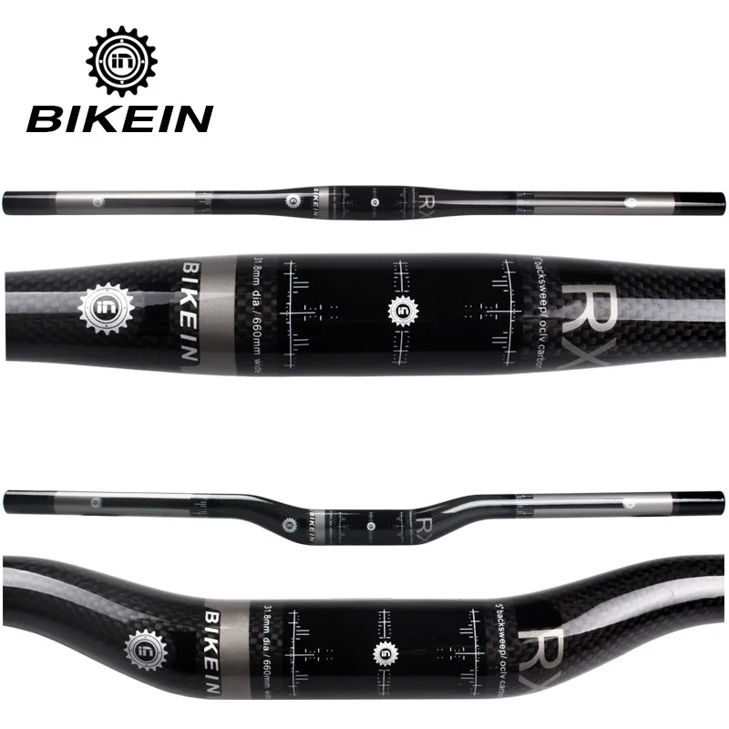 2018 BIKEIN full carbon fiber 31.8mm Matte mountain bike Flat/Rise handlebar 600mm - 720mm mtb bicycle parts only 135g | Спорт и