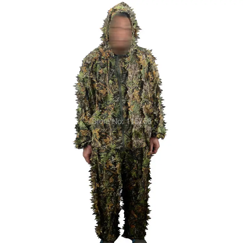 TPRPST Камуфляж 3D плащ с узором из листьев Yowie Ghillie дышащий Открытый пончо Тип камуфляж наблюдение за птицами пончо Снайпер костюм NL149
