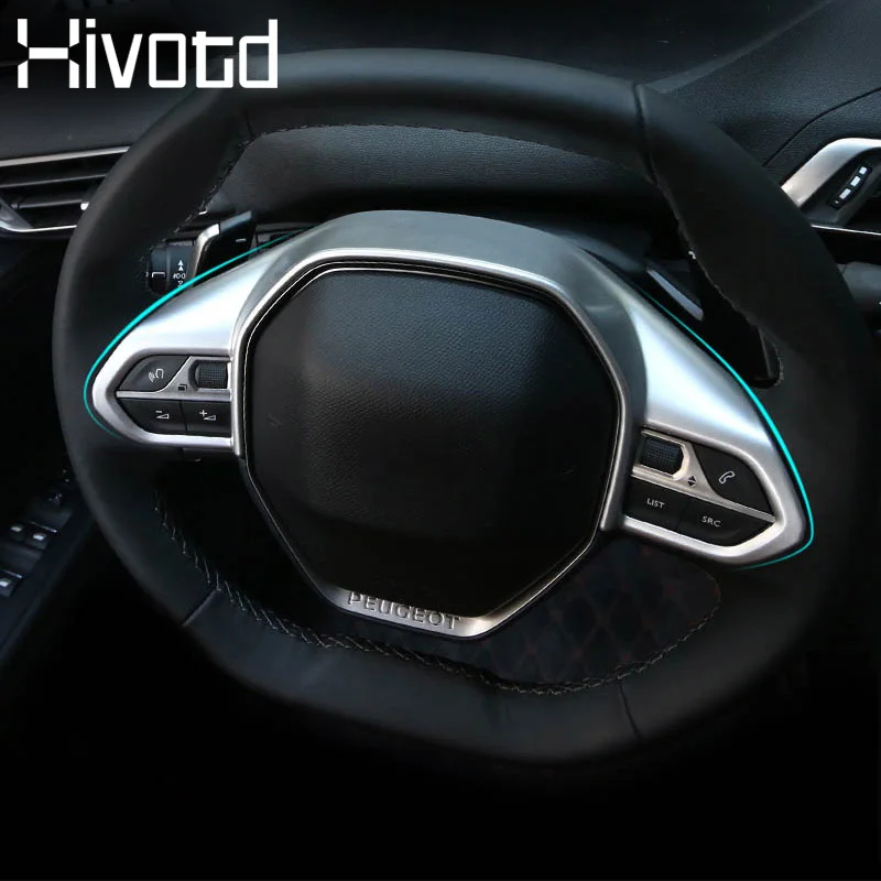 Hivotd для Пежо 3008 Peugeot 3008GT 2021-2017 украшение рулевого колеса автомобиля наклейки