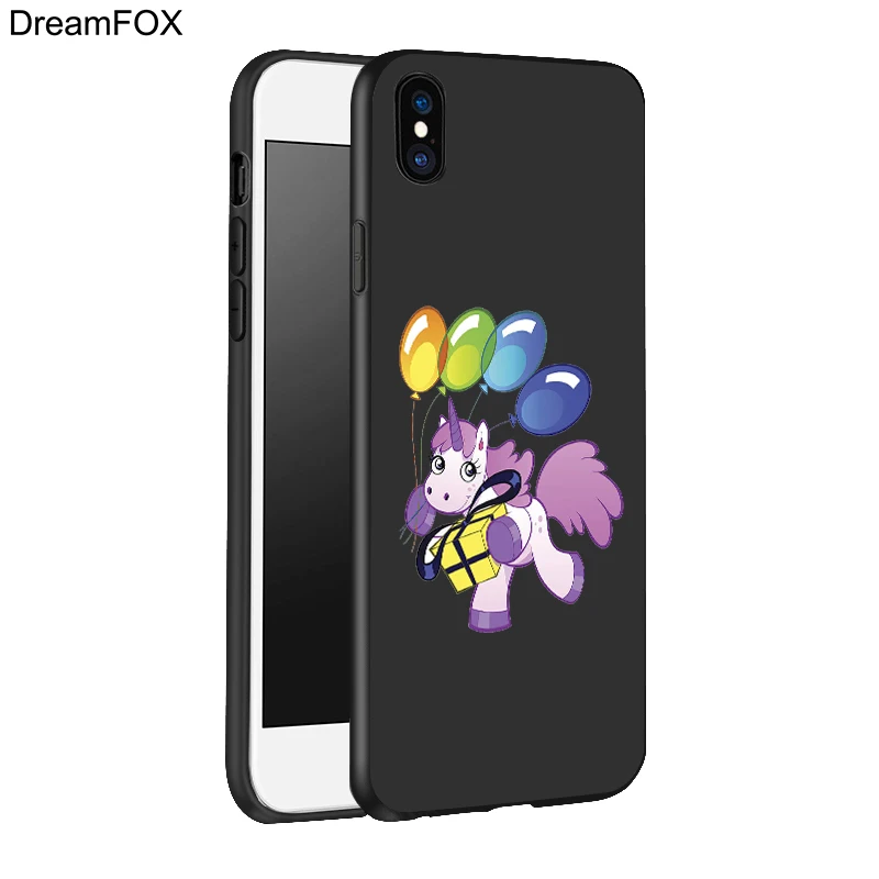 DREAMFOX L543 Rainbow Horse Black Soft TPU Silicone Case Cover For Apple iPhone 11 Pro XR XS Max X 8 7 6 6S Plus 5 5S 5G SE |