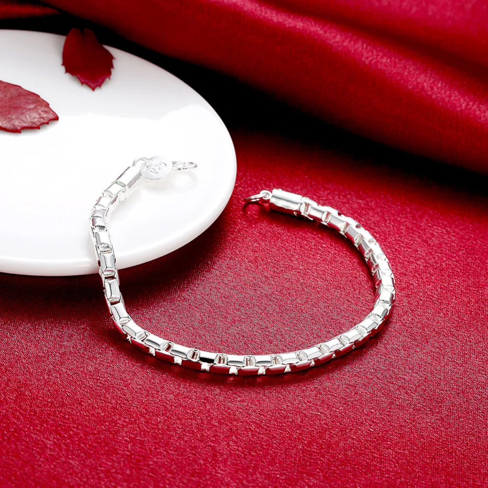 Оптовая продажа! Ювелирные изделия из серебра 925 пробы 4 мм широкая круглая