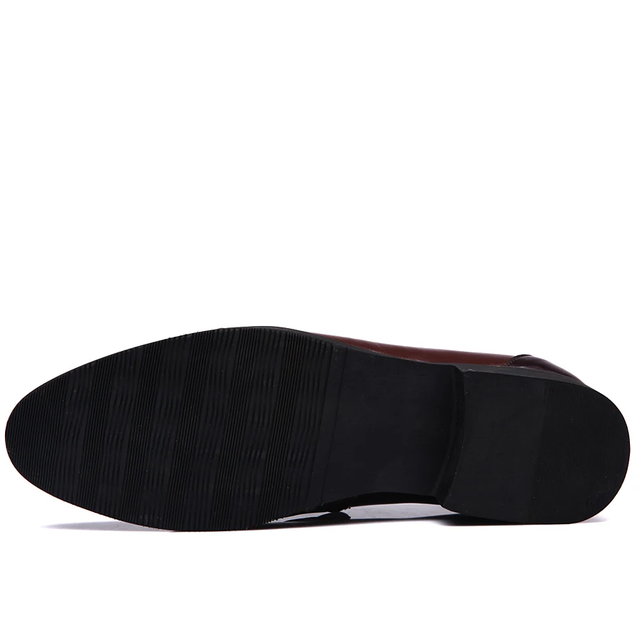 Винтаж Натуральная Кожа Мужчины Бизнес Обувь Дерби Черной Лакированной Кожи