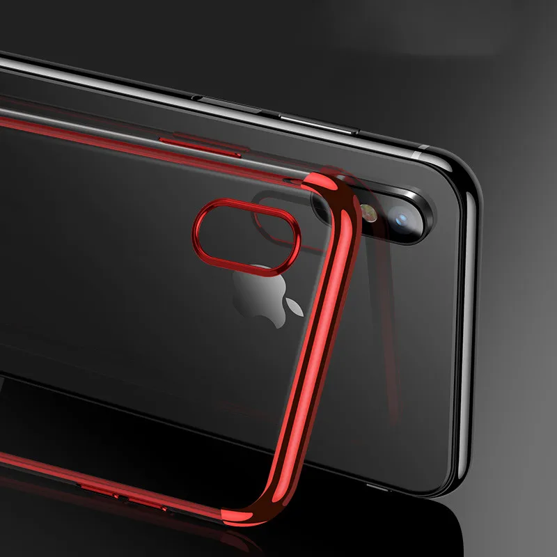 Роскошный прозрачный чехол Чехол для iPhone 6 6s 7 8 X кремний телефона Plus мягкая задняя