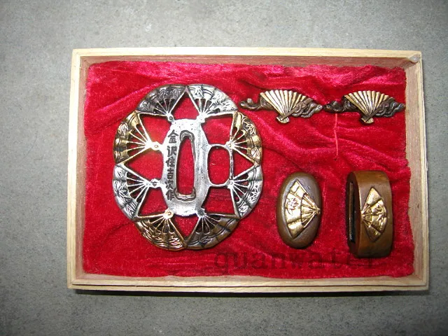 Высокий медный вентилятор FUCHI KASHIRA набор самурайских фитингов и TSUBA