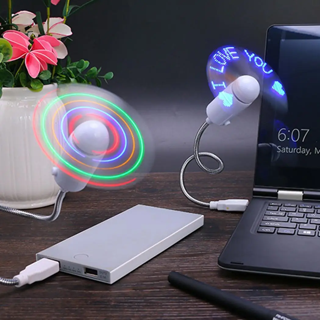 Мини ноутбук светодиодный вентилятор для зарядки через usb регулируемый рукав