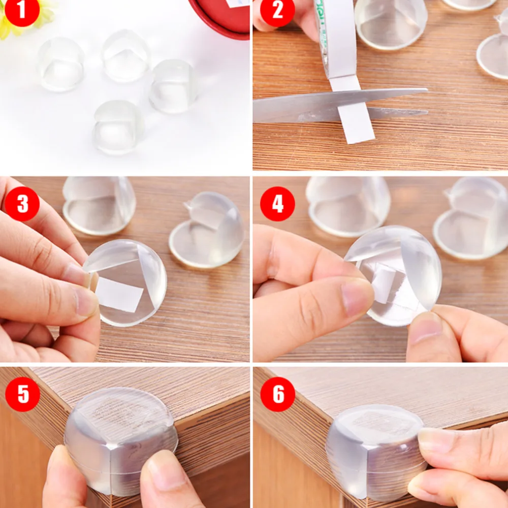 

4Pcs Child Baby Safety Silicone Protector Table Corner Protection Cover Children Anticollision Edge Corner Guards Furniture Hot