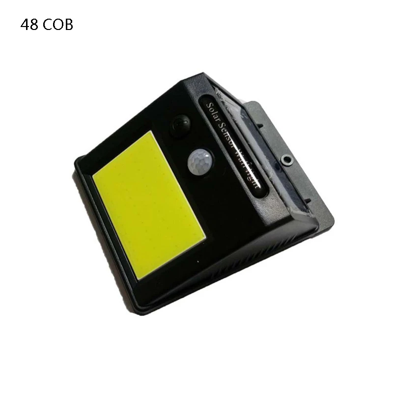 48COB Светодиодный солнечный свет, солнечный свет, открытый солнечный светильник, водонепроницаемый, IP65, индукция человеческого тела, для двора, сада, на открытом воздухе, Lampara, солнечный - Испускаемый цвет: 48COB