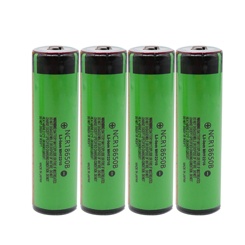 100% NCR18650B 3 7 V 18650 аккумулятор 3400mAh литий ионный для фонарика с защитой