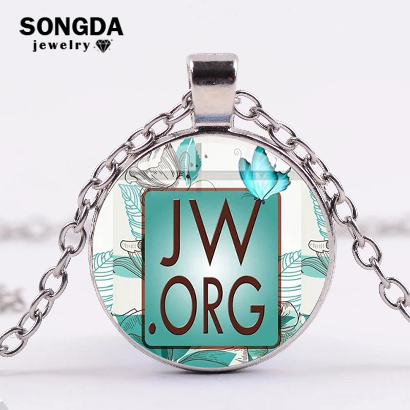 SONGDA JW.ORG ожерелье изящная бабочка цветок художественный узор стеклянный кабошон