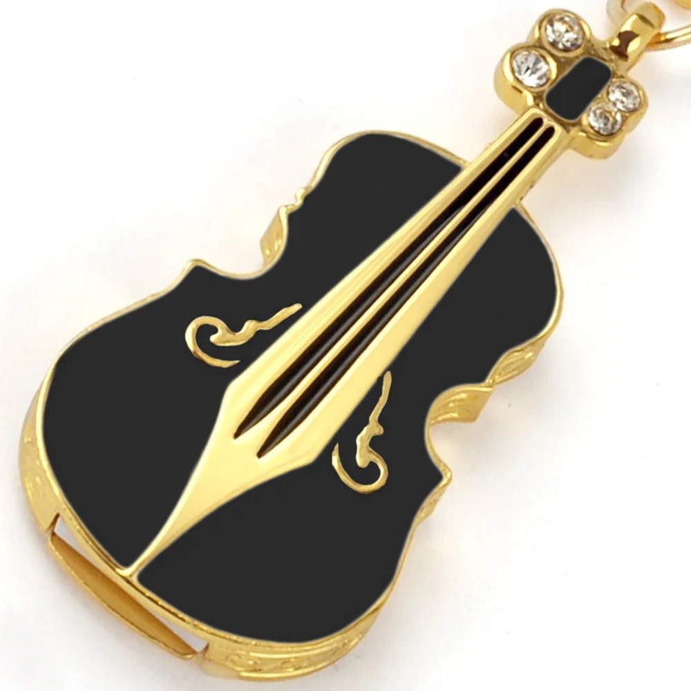 LEIZHAN металлический скрипка USB флэш-накопитель 64 ГБ 32 16 8 4 подарок флешка 2 0 Флешка |