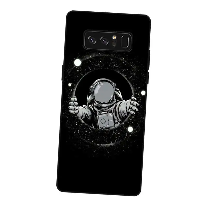 N402 Космос Звезды Черный силиконовый чехол Обложка для samsung Galaxy Note 3 4 5 8 9 10 M10 M20 M30 |