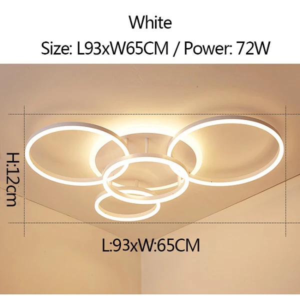 white L93xW65CM Коричневые/белые современные светодиодные потолочные лампы для гостиной спальни Plafon Inddor Домашнее освещение потолочный светильник Домашнее освещение светильники - Цвет корпуса: white L93xW65CM