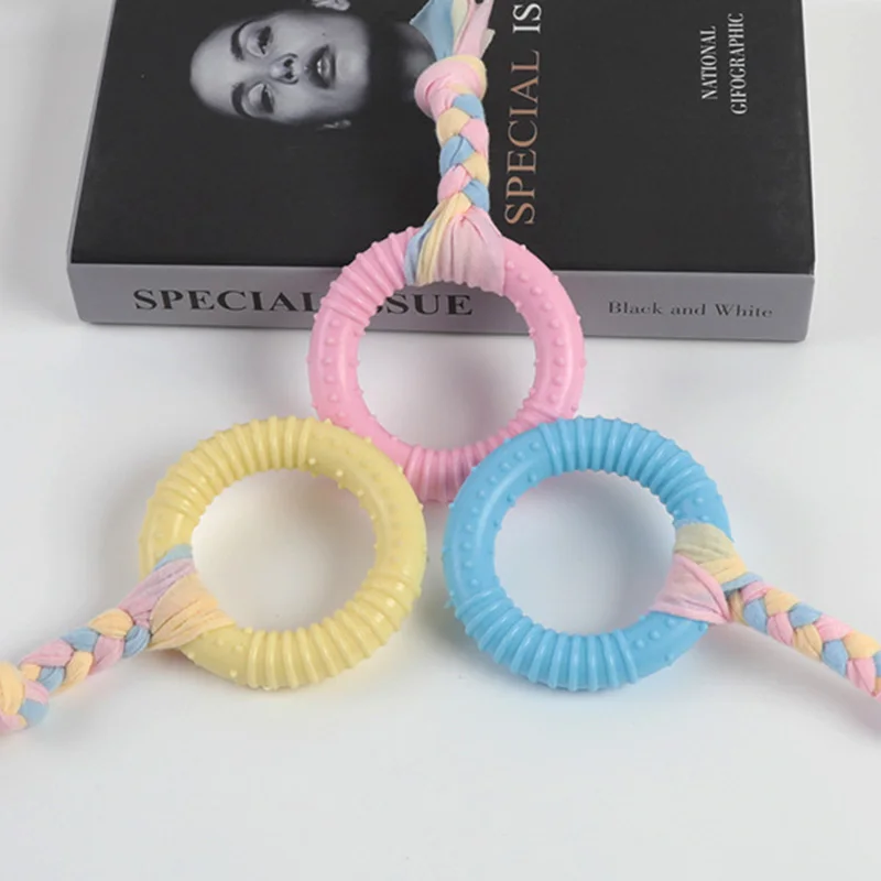 

3PCS Dog Chew Toys Resistant Bite Rubber Doggy Supplies Puppy Cat Playing Game Rope Knot Accessories Chien Interactive Product