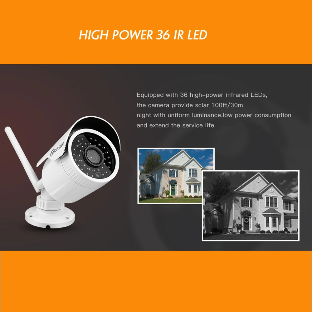 Woaser 4.0mp H.265 4ch Беспроводной NVR комплект безопасности IP Камера P2P HD открытый