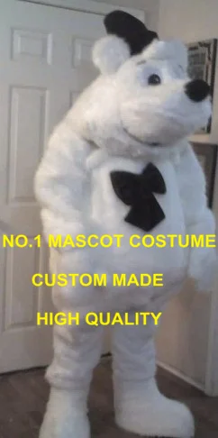 Длинношерстный вежливый костюм маскота Полярного медведя для взрослых, белая тема, аниме косплей, костюм маскота, комплект 1811 on.
