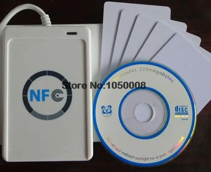 USB ACR122U NFC rfid бесконтактная смарт-карта IC/считыватель тегов и писатель 13,56 МГц+ 5 nfc IC карт+ 1 SDK CD
