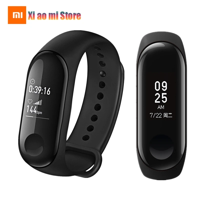 Origina Xiaomi mi Band 3 mi band 3 Smart Band 0,7" OLED сенсорный экран Водонепроницаемый Фитнес-трекер для измерения сердечного ритма mi 3 Smart Bracelet