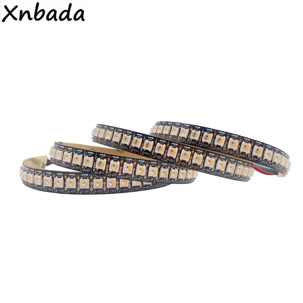 Светодиодная лента SK6812 5 м (аналогичная WS2812B WS2812) RGBCW RGBWW 4 в 1 белая/черная печатная