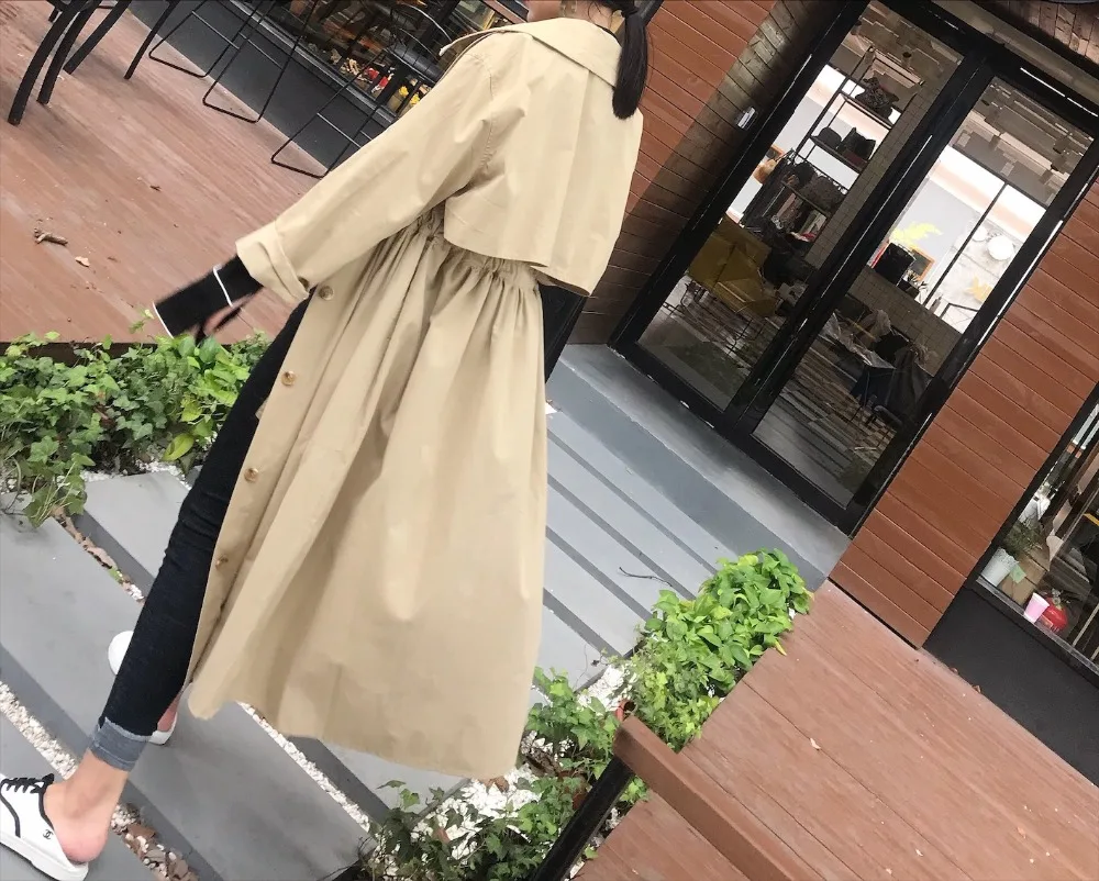 OFTBUY 2019 весеннее пальто Тренч для женщин модные классические нерегулярные