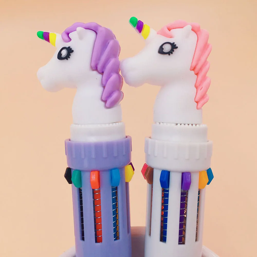 Kawaii 1 шт. мечта Единорог 10 цветов массивная Шариковая ручка для школы офиса поставка подарок канцелярские принадлежности Papelaria Escolar случайный цвет